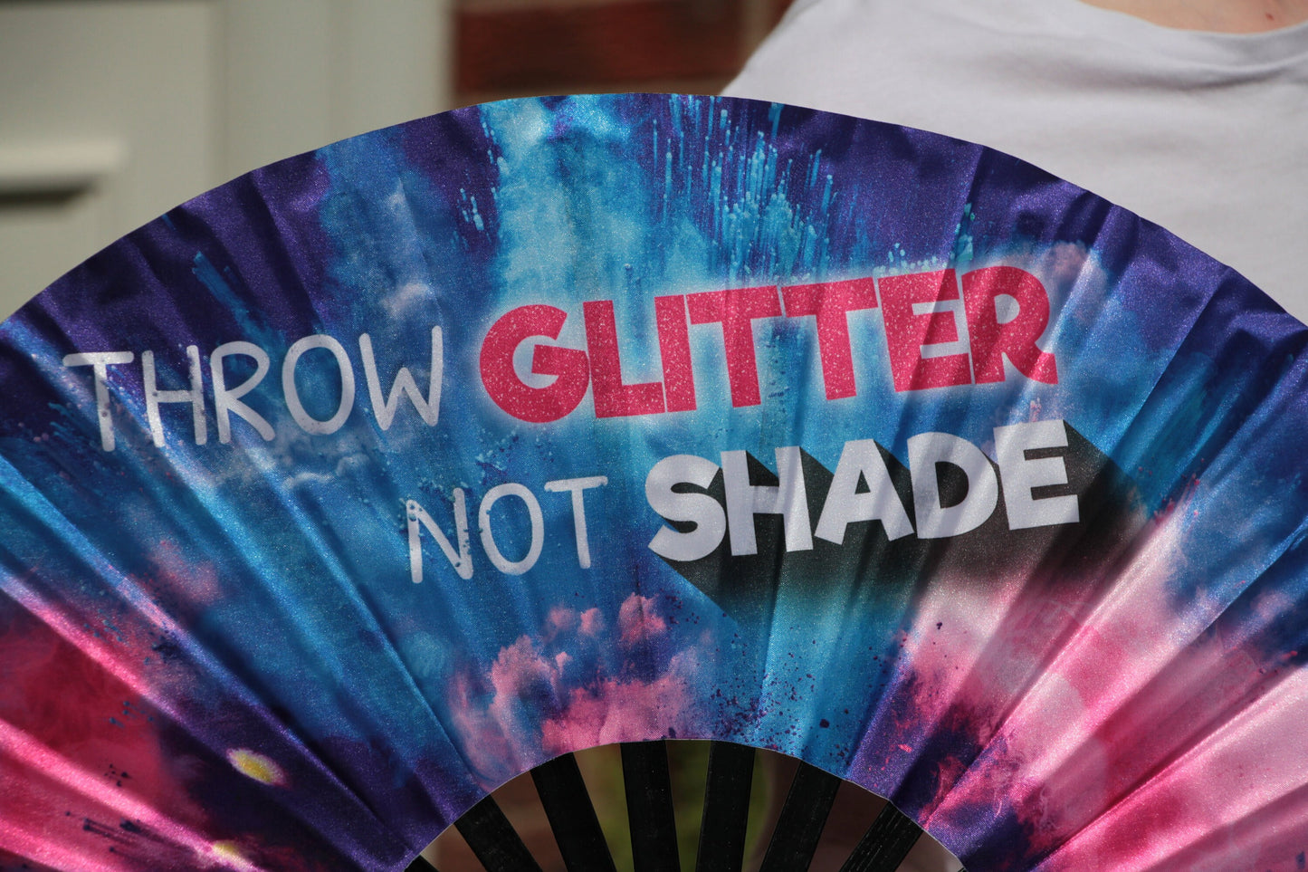 Clack Fan - Drag race inspired GIANT Folding clack fan 25" - Rupauls drag race 2020 drag con  - Festival Merch - heat wave keep cool