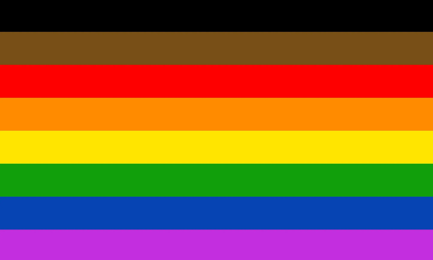Inclusive Rainbow Flag Large LGBT - 5ft by 3FT Pride Gay Lesbian Bi Trans Rainbow parade inclusive Philadelphia philly - Festival Merch