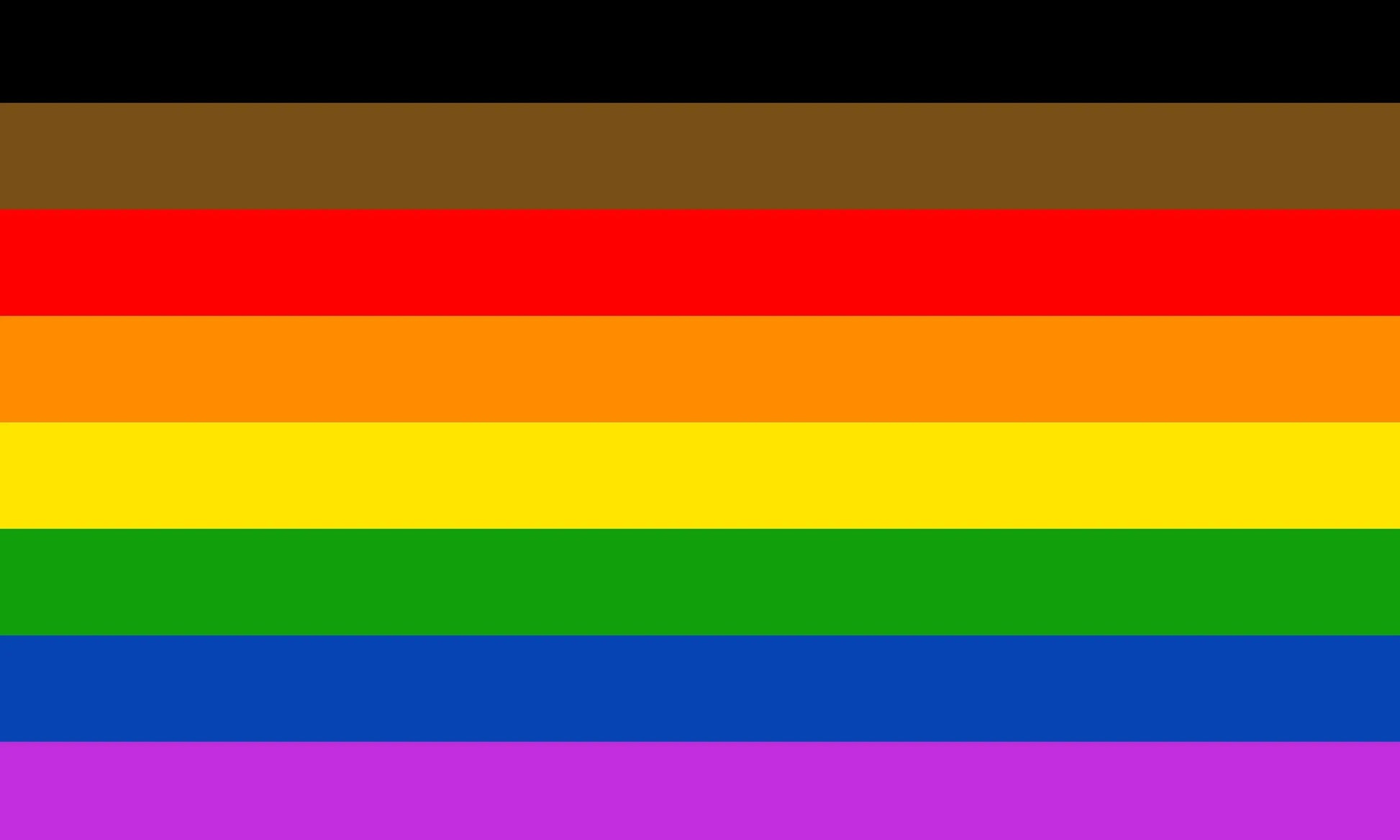 Inclusive Rainbow Flag Large LGBT - 5ft by 3FT Pride Gay Lesbian Bi Trans Rainbow parade inclusive Philadelphia philly - Festival Merch