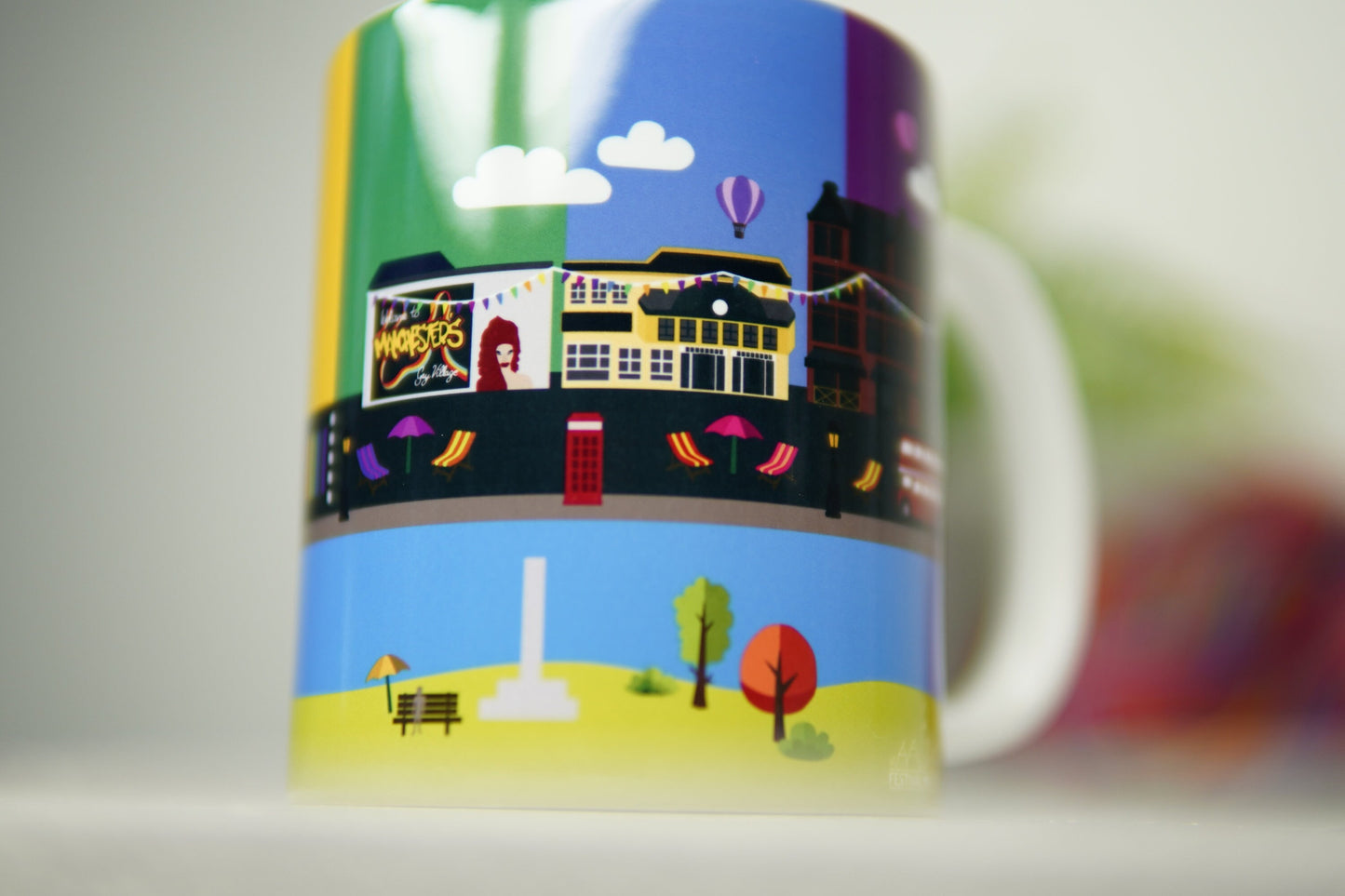 Canal Street Manchester Mug - 11oz Cup - Manchester Pride Gay Village Mug - Festival Merch - rainbow flag pride flag lgbt lesbian bi trans