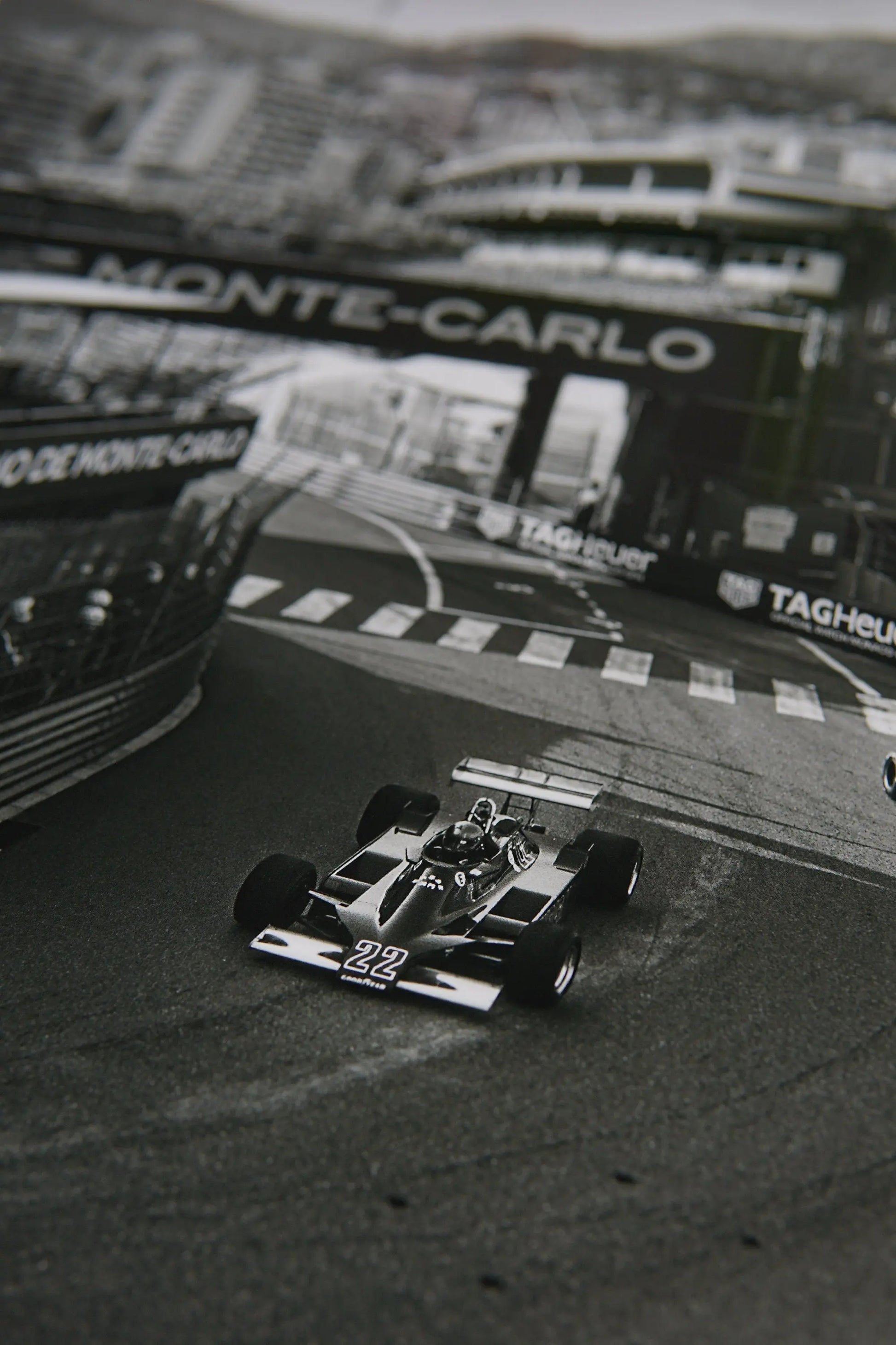 Monaco Race Circuit Print - Monaco Poster Grand Prix Historique - Black and White - office home decor - A4 A3 A2 - Festival Merch