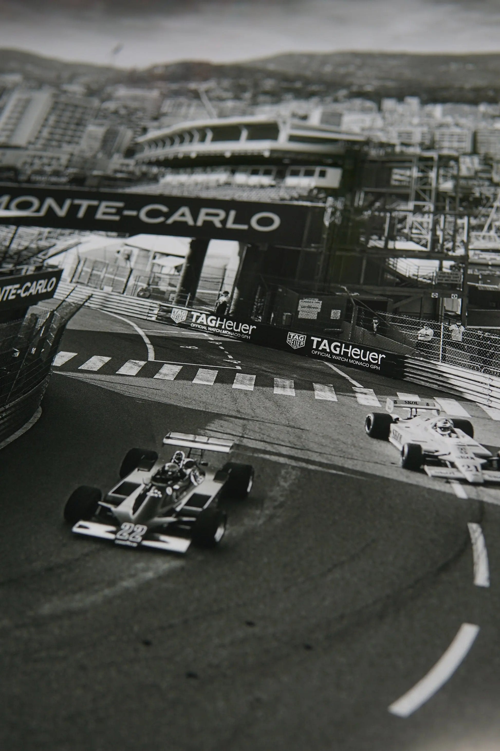 Monaco Race Circuit Print - Monaco Poster Grand Prix Historique - Black and White - office home decor - A4 A3 A2 - Festival Merch