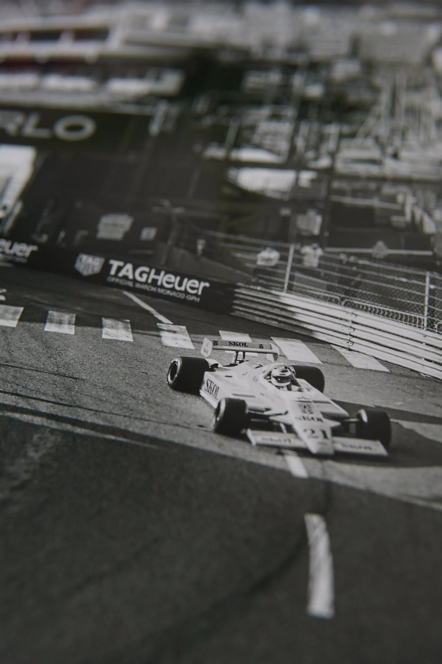 Monaco Race Circuit Print - Monaco Poster Grand Prix Historique - Black and White - office home decor - A4 A3 A2 - Festival Merch