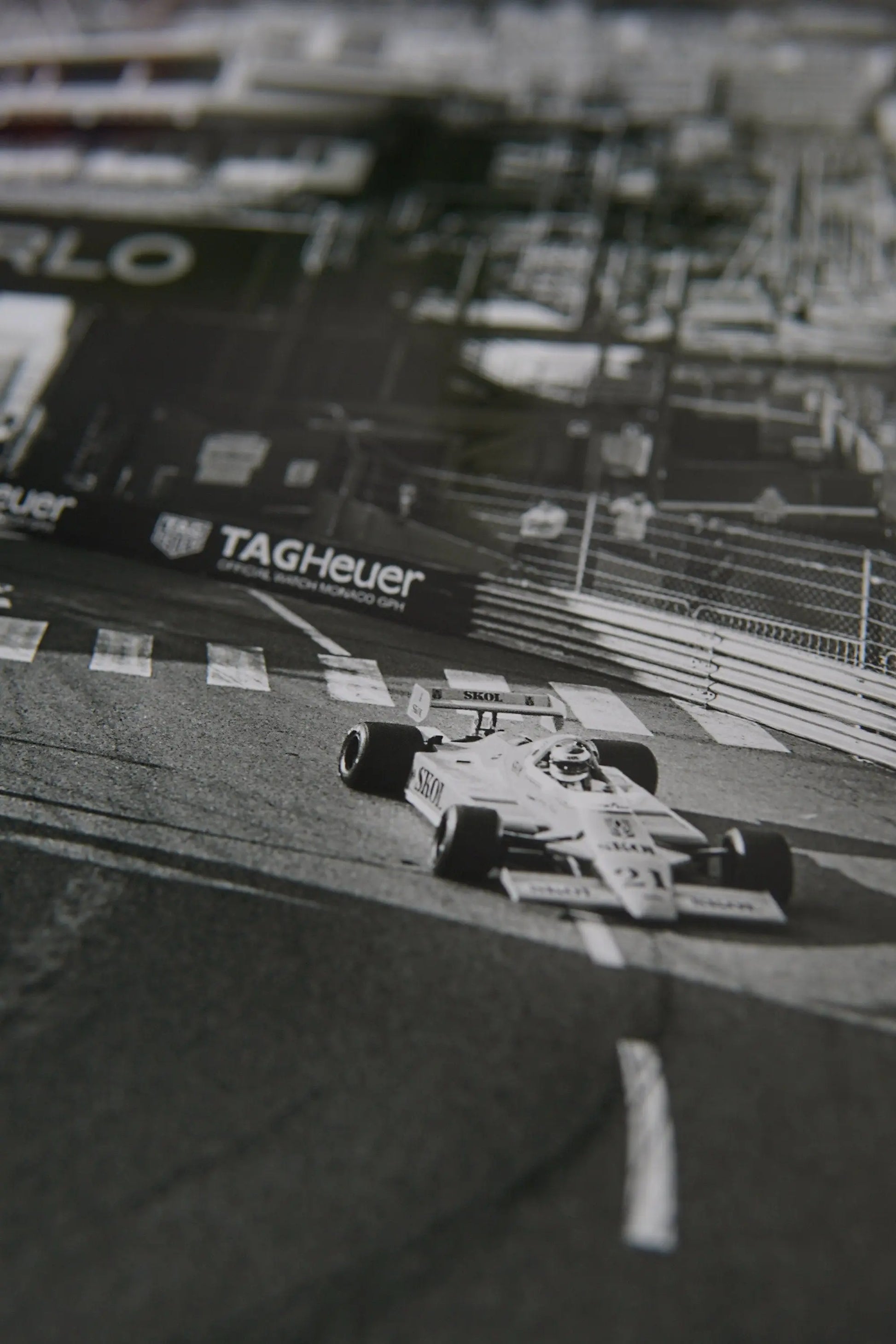 Monaco Race Circuit Print - Monaco Poster Grand Prix Historique - Black and White - office home decor - A4 A3 A2 - Festival Merch