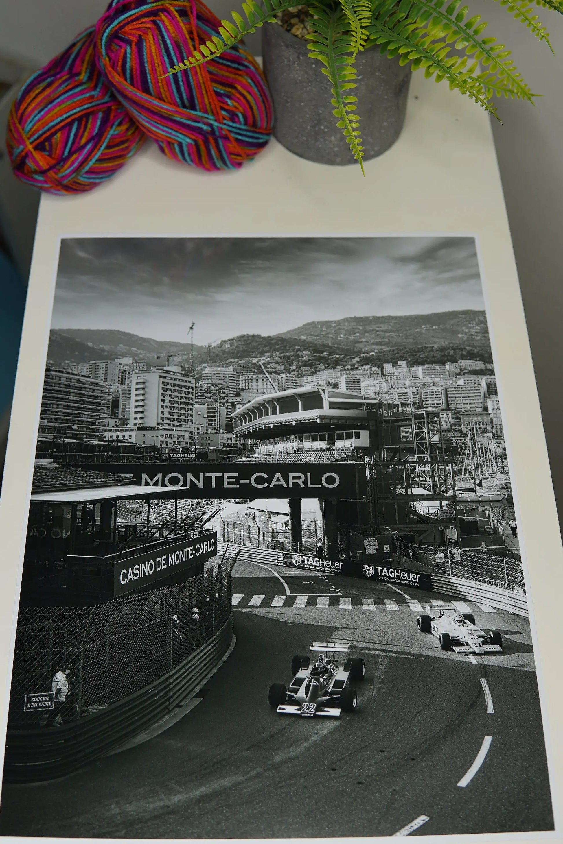 Monaco Race Circuit Print - Monaco Poster Grand Prix Historique - Black and White - office home decor - A4 A3 A2 - Festival Merch