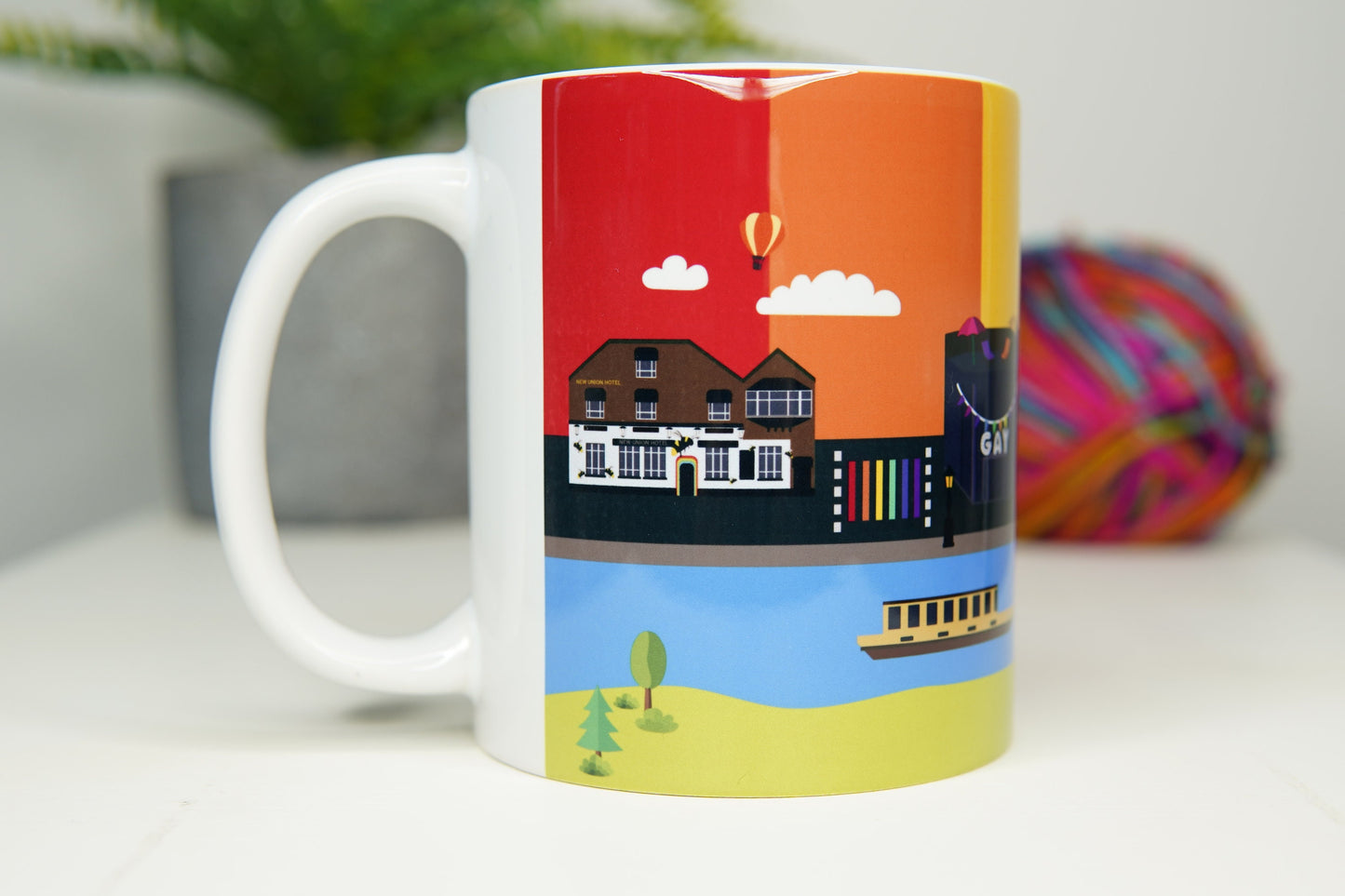 Canal Street Manchester Mug - 11oz Cup - Manchester Pride Gay Village Mug - Festival Merch - rainbow flag pride flag lgbt lesbian bi trans