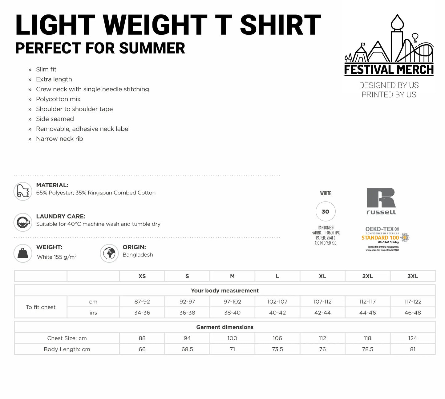 2025 Music Festival Map T Shirt (unofficial) Hand made - Light weight Summer 65/35 Polyester Cotton - festival