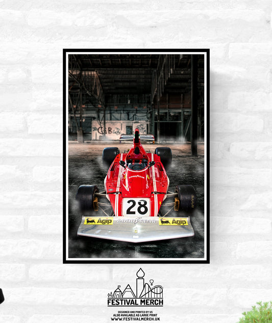 Niki Lauda - Monaco Race Circuit Print - Monaco Poster - office home decor - A4 A3 A2 - Grand Prix Historique - Festival Merch