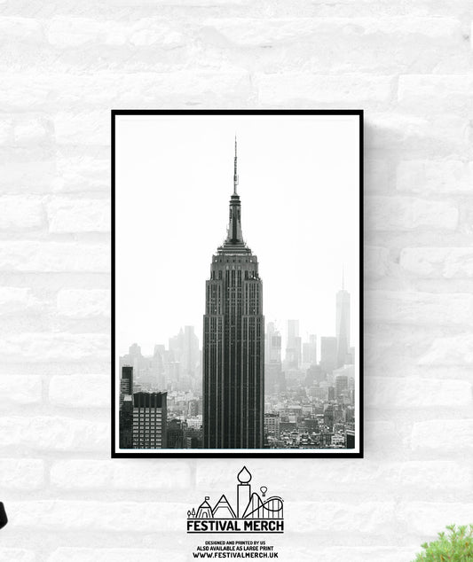 New York City Print - wall hanging home decor gift -  A4 A3 A2  - Festival Merch