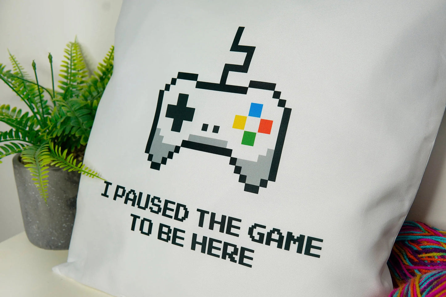 Gamer Pillow - Cushion Cover 40cm by 40cm - No filling - Gaming room bedroom office Pillowcase - Festival Merch