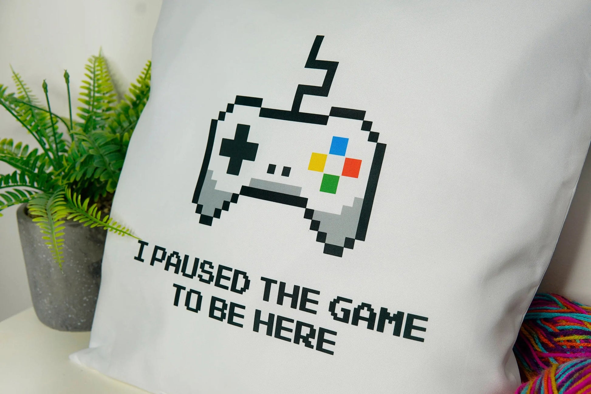Gamer Pillow - Cushion Cover 40cm by 40cm - No filling - Gaming room bedroom office Pillowcase - Festival Merch