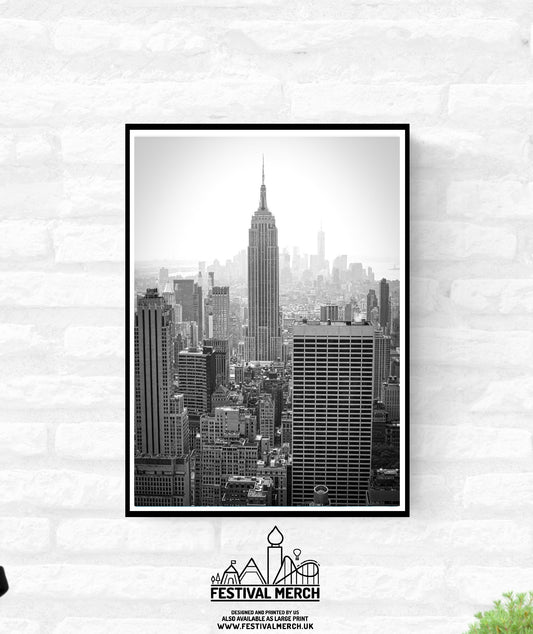 New York City Print - wall hanging home decor gift -  A4 A3 A2  - Festival Merch