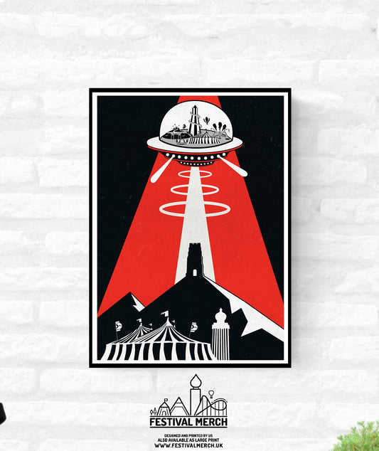 Personalisable Glastonbury Festival Print (Unofficial) - A4 A3 A2 - Inspired Glasto Music Poster Somerset - Festival Merch