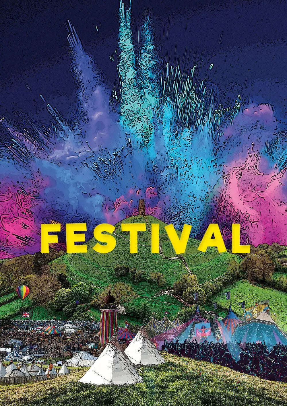 Personalise (any text) Music Festival Print (Unofficial) - A4 A3 A2 - Inspired Music Poster - Festival Merch