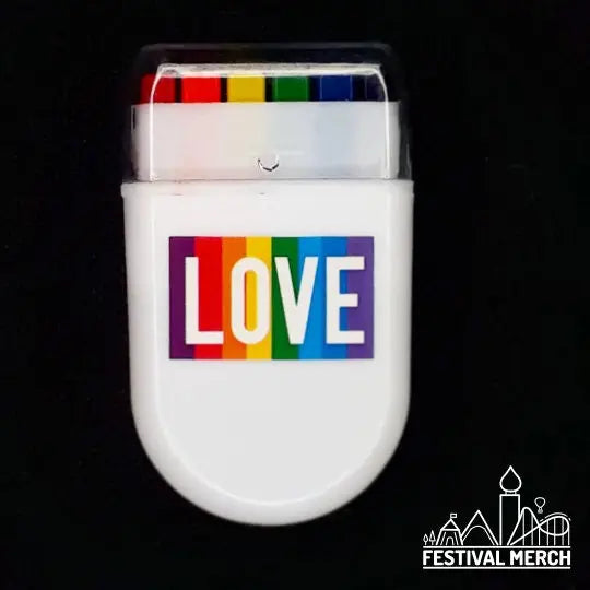 Rainbow Fan Brush Face Paint - glide along your face - Pride Flag LGBT Gay Lesbian Bi Trans Festival Make up Party Costume Gift non uv