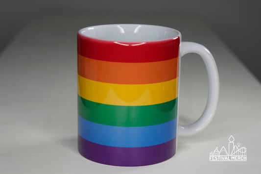 Rainbow Flag Mug (Any Flags available) Discreet Packaging! - Pride gift - LGBT Lesbian Gay Bi ally Transgender - Festival Merch