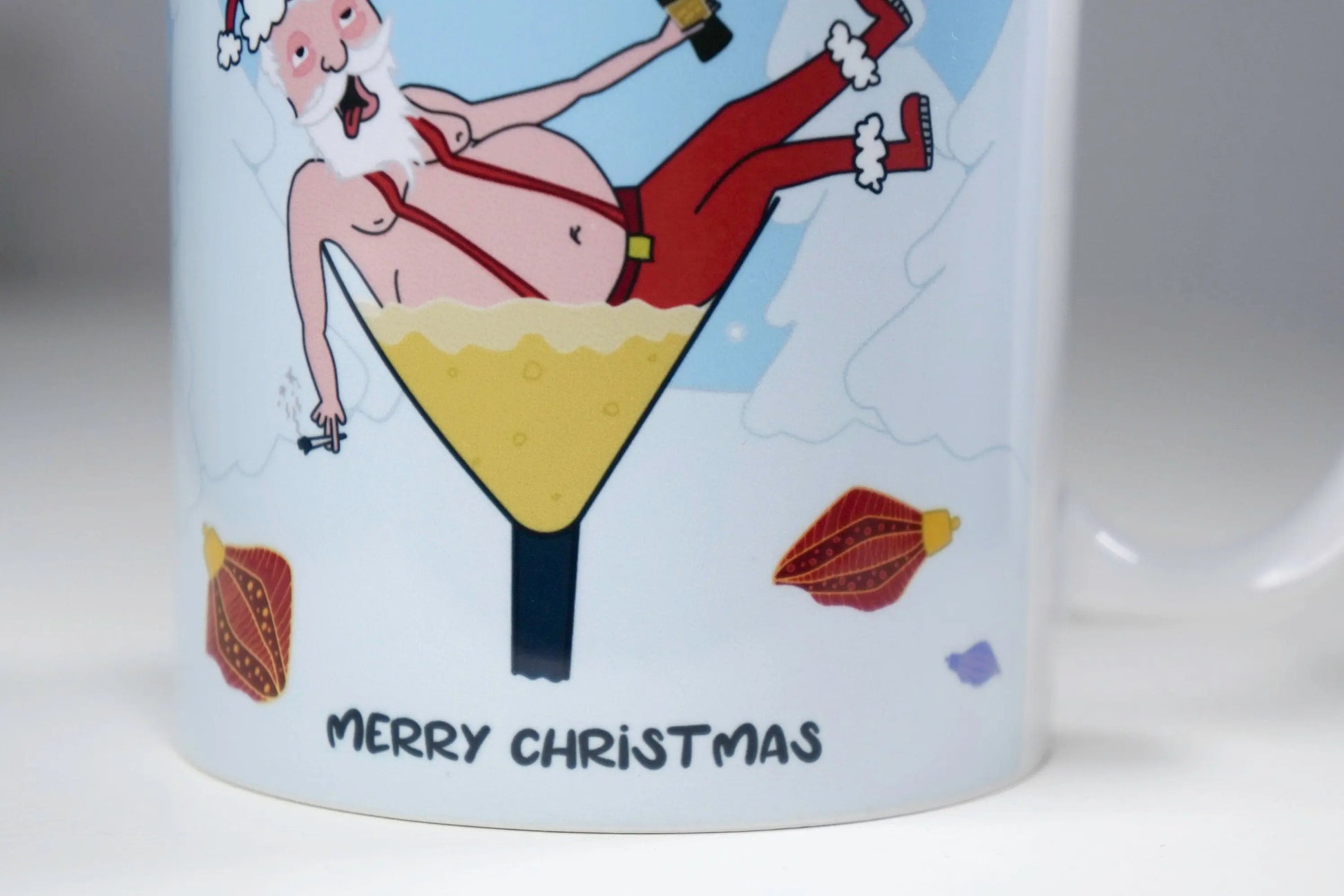 Funny Christmas Mug - Personalised Christmas gift - drunk santa - funny Christmas mug - festive AF - Any words