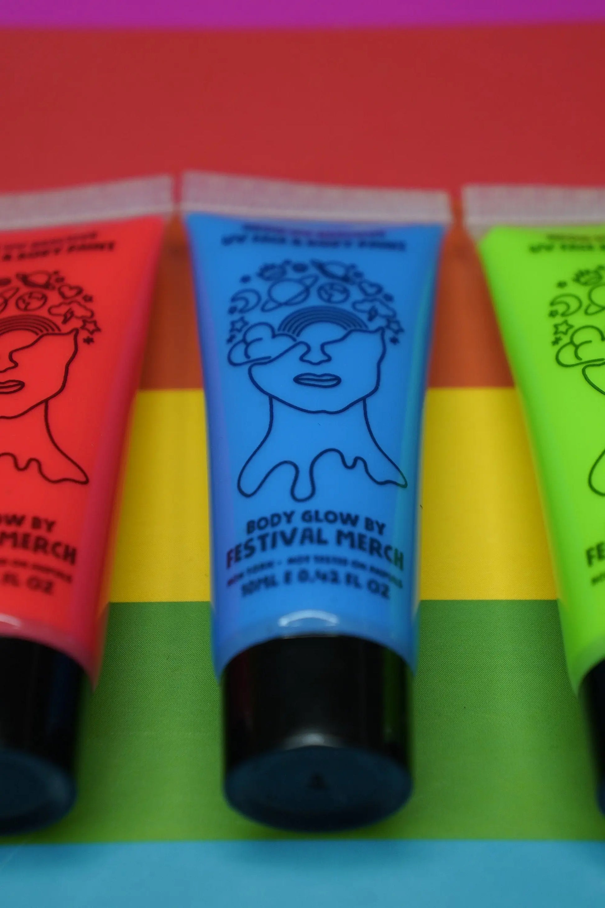 Best Deal! UV face paint BodyGlow Set of 6 Colours - Neon face and body paint - Festival Rave fancy dress rainbow party pride gay LGBT
