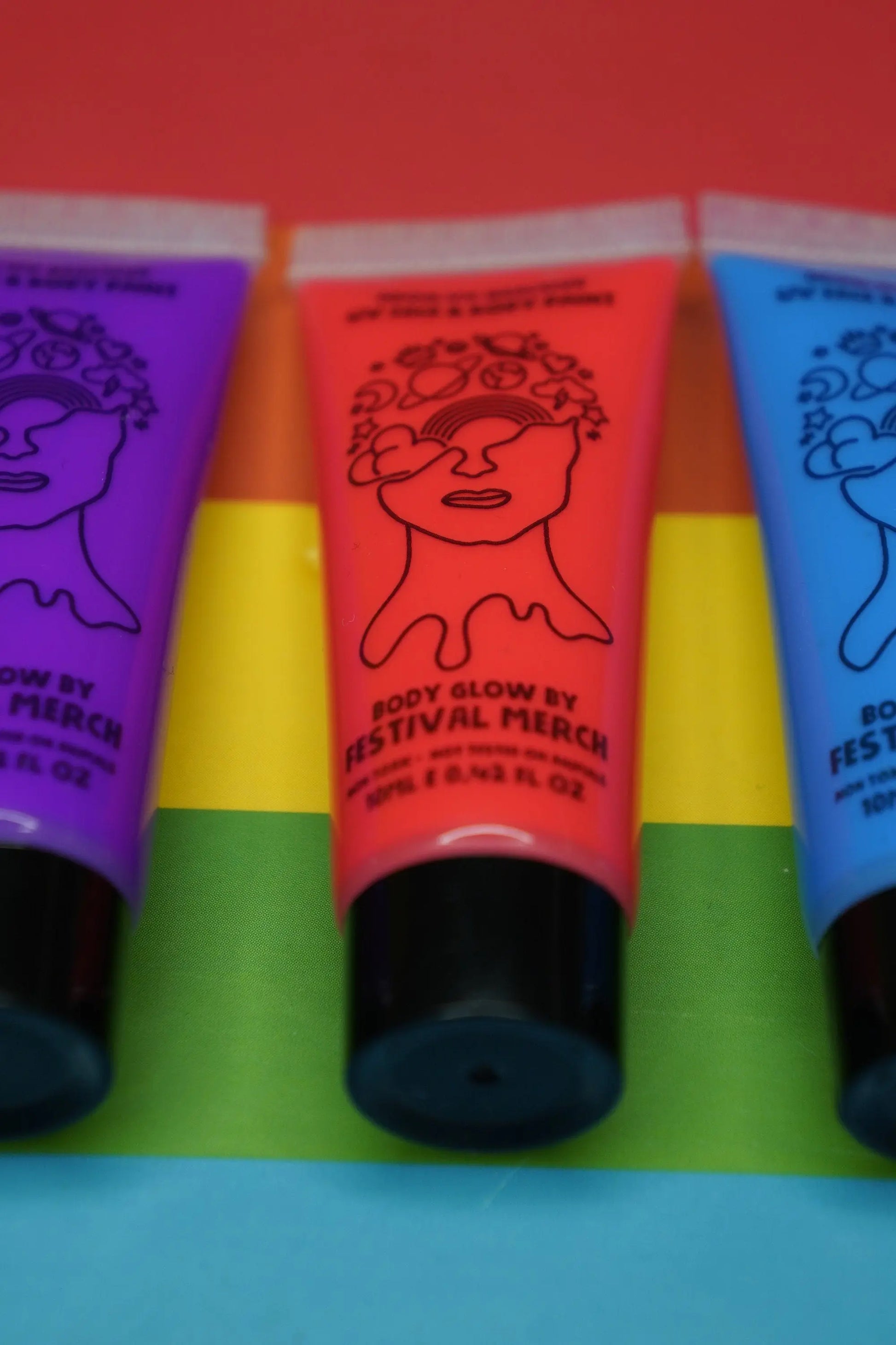 Best Deal! UV face paint BodyGlow Set of 6 Colours - Neon face and body paint - Festival Rave fancy dress rainbow party pride gay LGBT