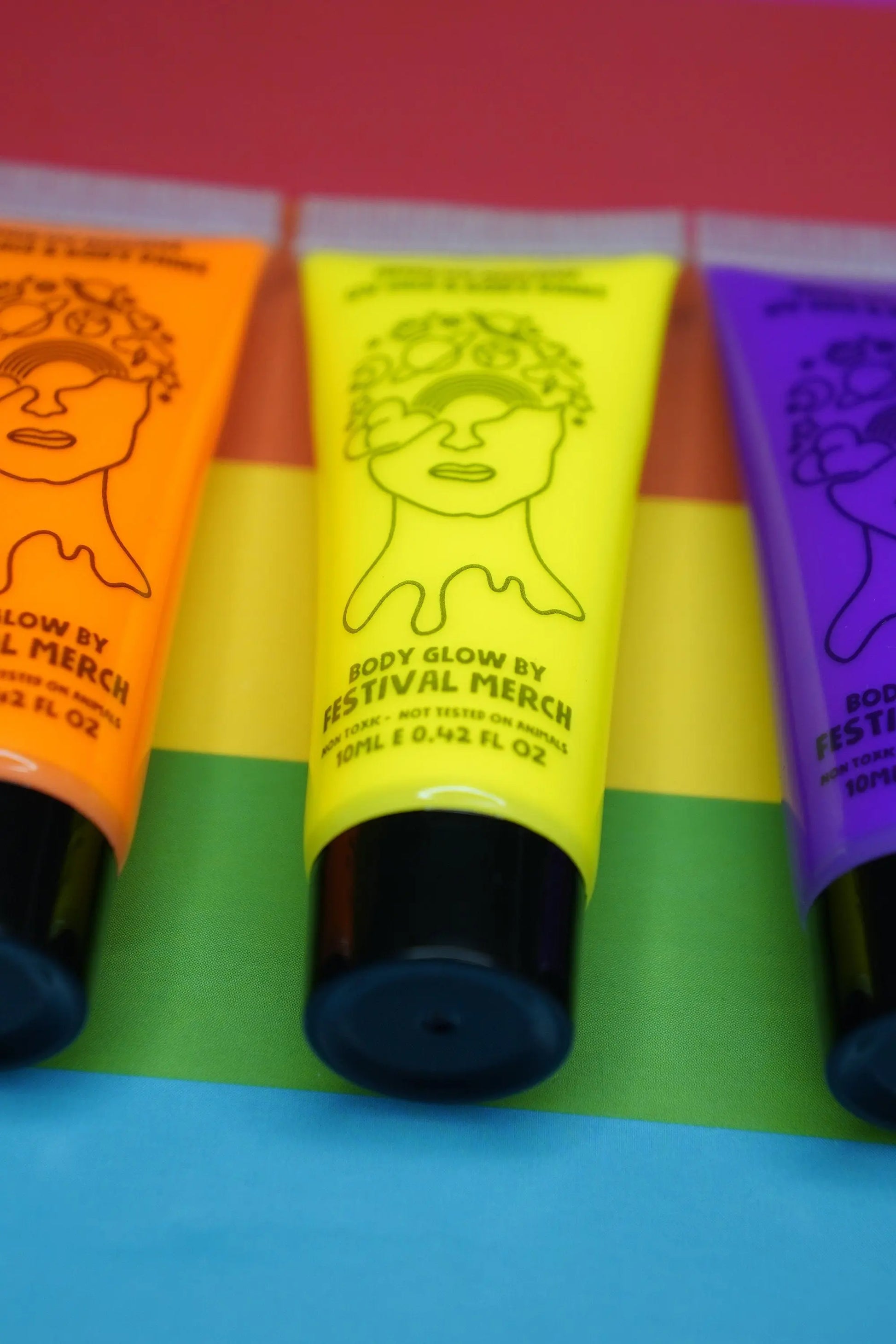 Best Deal! UV face paint BodyGlow Set of 6 Colours - Neon face and body paint - Festival Rave fancy dress rainbow party pride gay LGBT