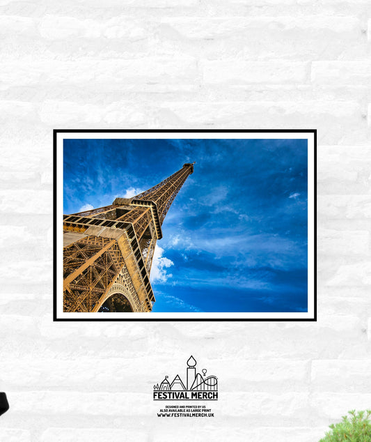 Paris Travel Print - City Skyline Eiffle Tower France summer -  Office Home Decor - A4 A3 A2 - Festival Merch