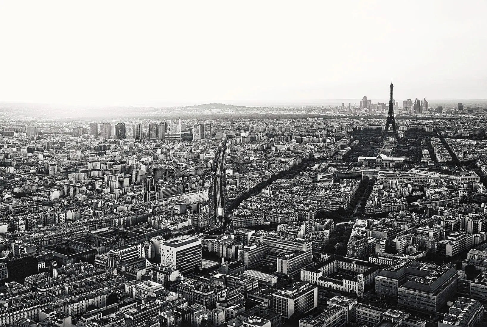 8 Paris Travel Prints - Black and White - City Skyline Eiffle Tower France summer - Office Home Decor - A4 A3 A2 - Festival Merch