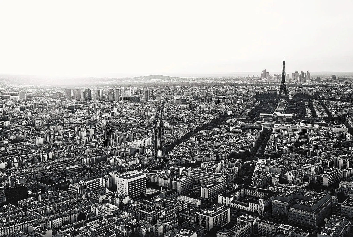 8 Paris Travel Prints - Black and White - City Skyline Eiffle Tower France summer - Office Home Decor - A4 A3 A2 - Festival Merch