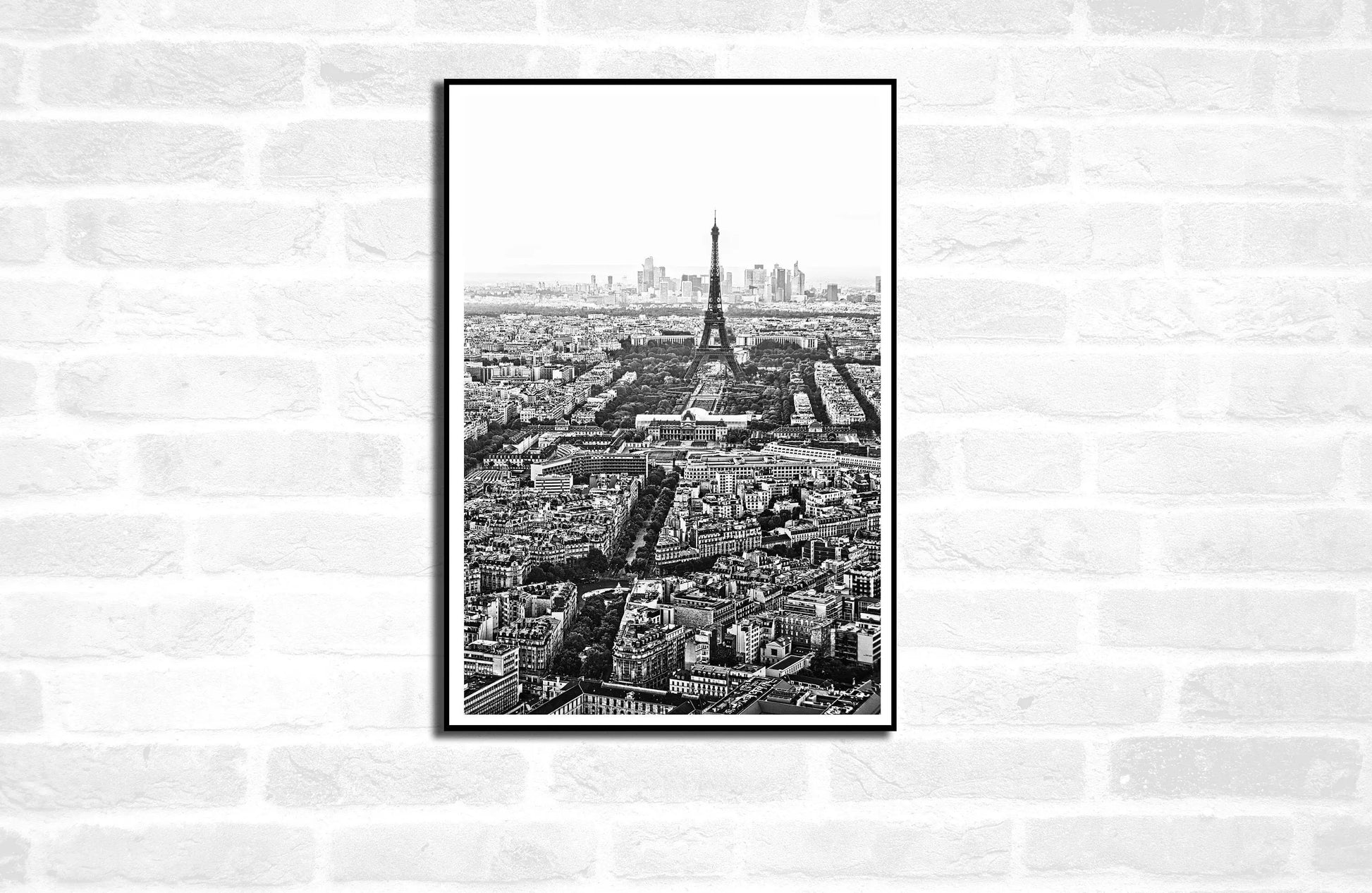 8 Paris Travel Prints - Black and White - City Skyline Eiffle Tower France summer - Office Home Decor - A4 A3 A2 - Festival Merch