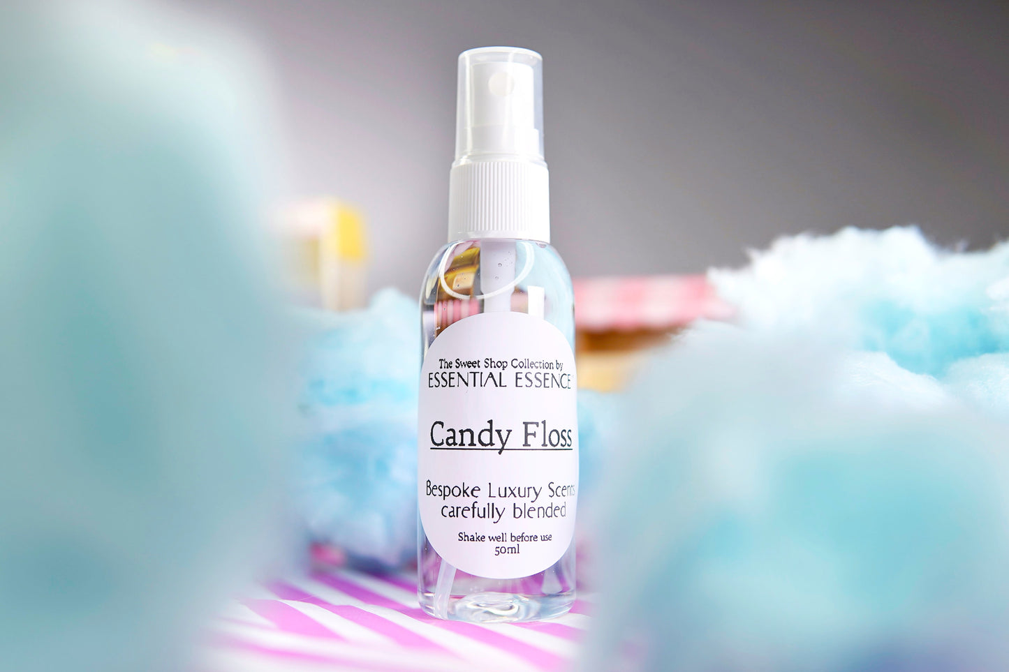 Candy Floss Room Spray - Linen Spray 50ml 5ml  Premium Fragrance Oil by Essential Essence™