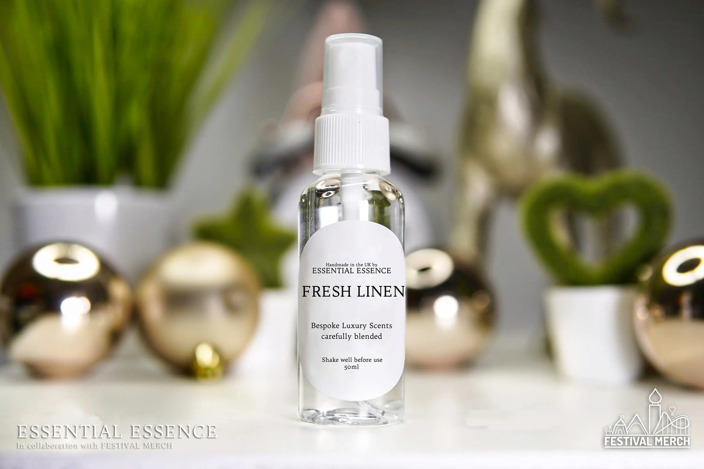 Fresh Linen Scent - Pillow Mist & Linen Spray 50ml 5ml Room Spray - Premium grade Fragrance Oil - Essential Essence™