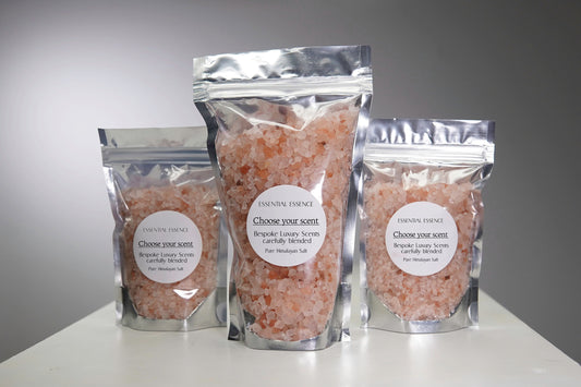 22 Essential Oils Available - 100% Coarse Pink Himalayan Salt - bath Bathing gift sleep well health well being Premium Grade Essential Oils