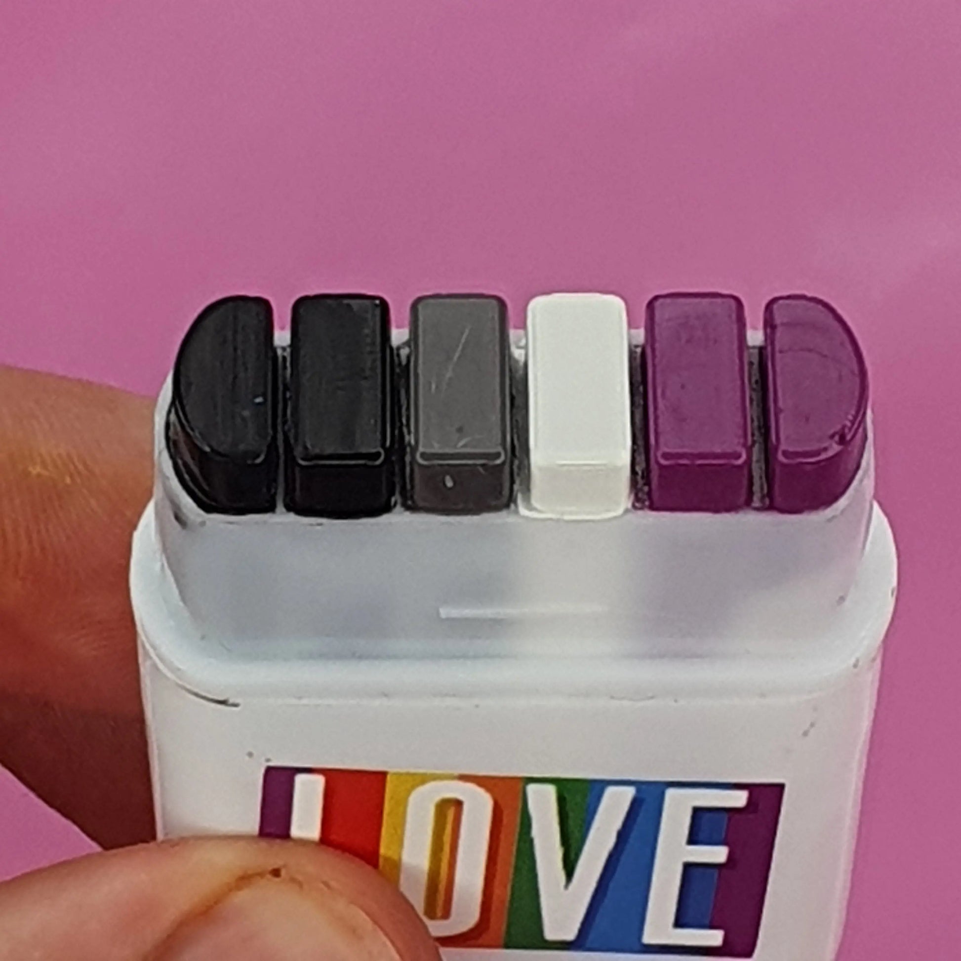 A Sexual Flag Face Paint Rainbow Fan Brush Face Paint - glide along your face - Pride Flag LGBT pansexual Festival Make up Party Gift Ace