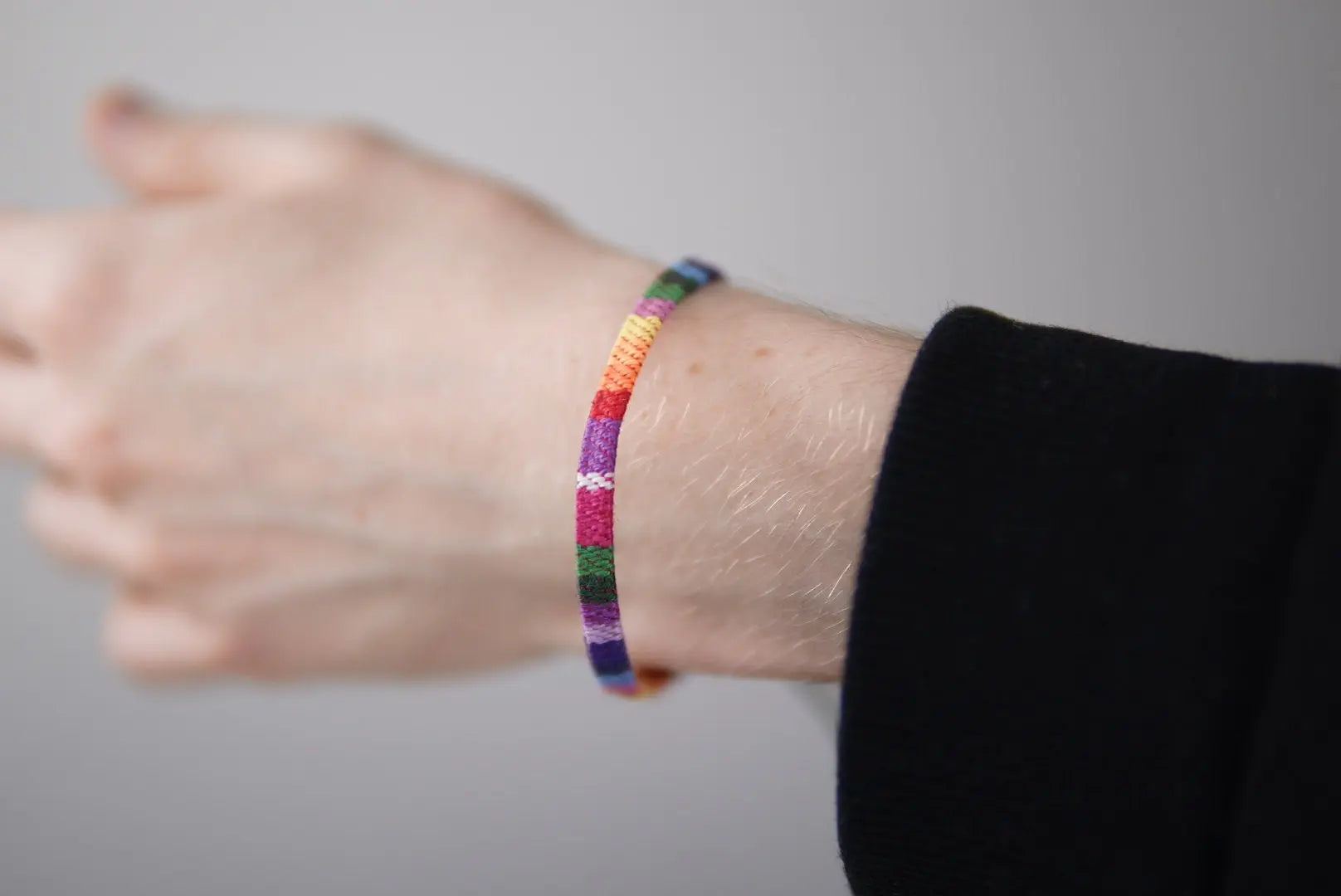 Hand-made Rainbow bracelet Festival Jewellery - LGBT Pride flag gay wrist leg anklet colourful gift - men & women - Pride friendship surf