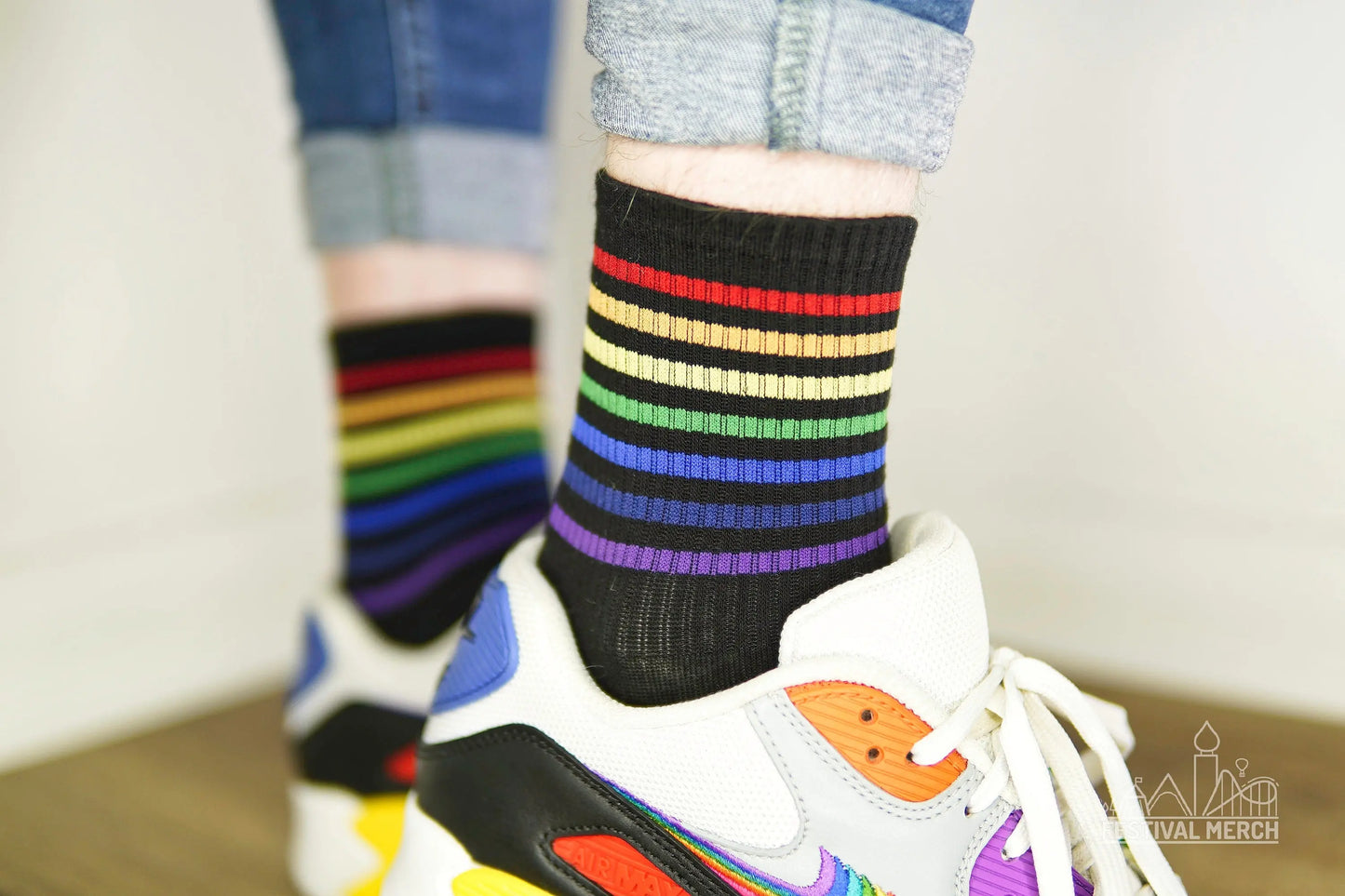 Rainbow Pride Socks - LGBTQ+ Socks - Unisex 1 Pair - Rainbow Flag Socks for Men and Women