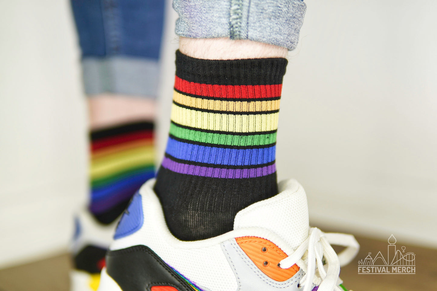 Rainbow Pride Socks - LGBTQ+ Socks - Unisex 1 Pair - Rainbow Flag Socks for Men and Women