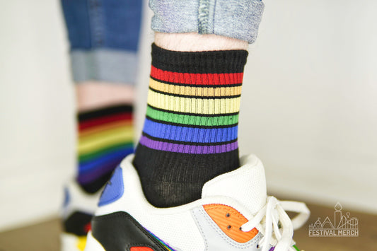 Rainbow Pride Socks - LGBTQ+ Socks - Unisex 1 Pair - Rainbow Flag Socks for Men and Women