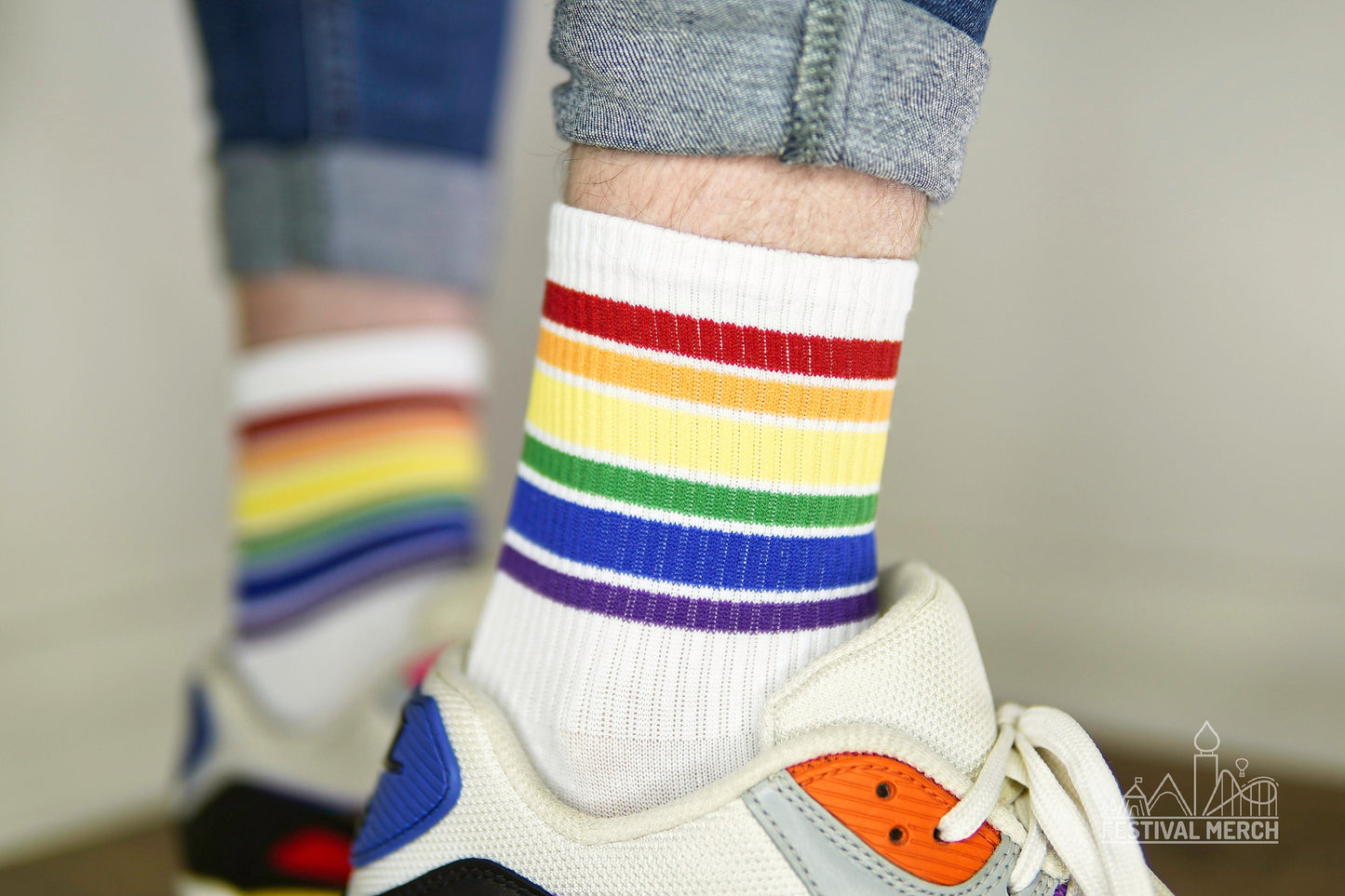 Rainbow Pride Socks - LGBTQ+ Socks - Unisex 1 Pair - Rainbow Flag Socks for Men and Women