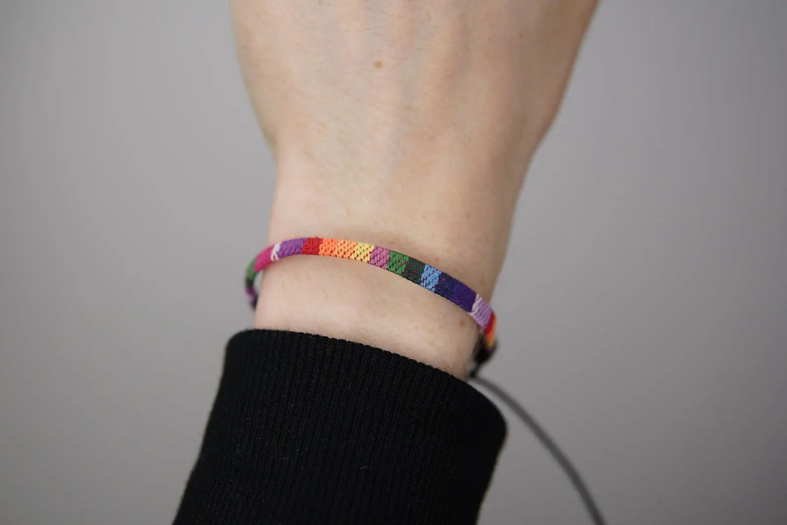 Hand-made Rainbow bracelet Festival Jewellery - LGBT Pride flag gay wrist leg anklet colourful gift - men & women - Pride friendship surf