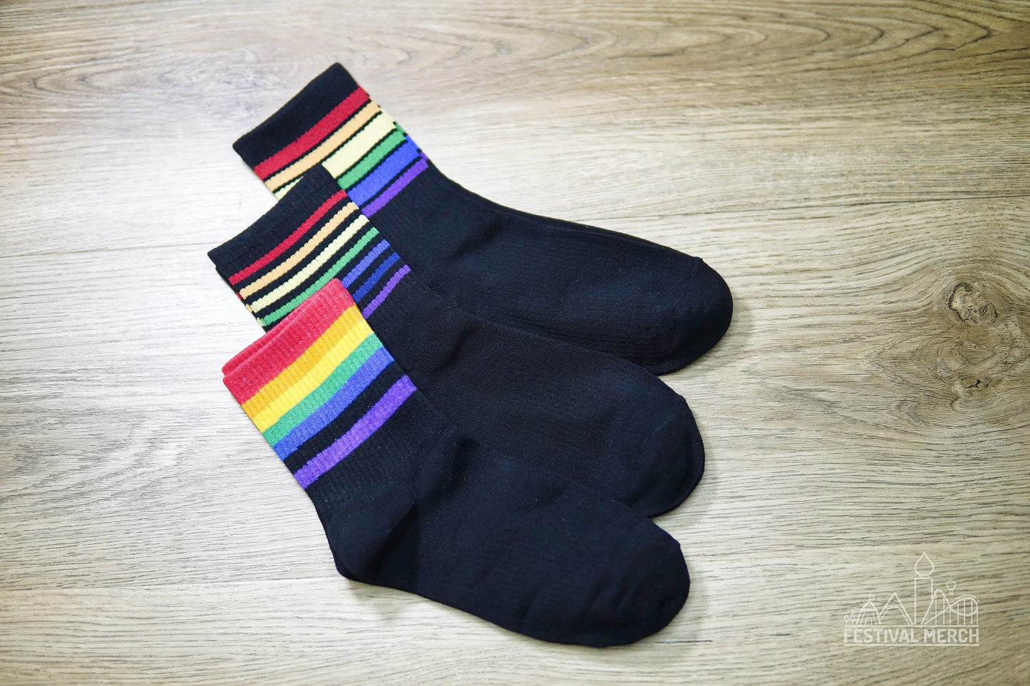 Rainbow Pride Socks - 6 different colours - LGBTQ+ Socks - Unisex 1 Pair - Rainbow Flag Socks for Men and Women
