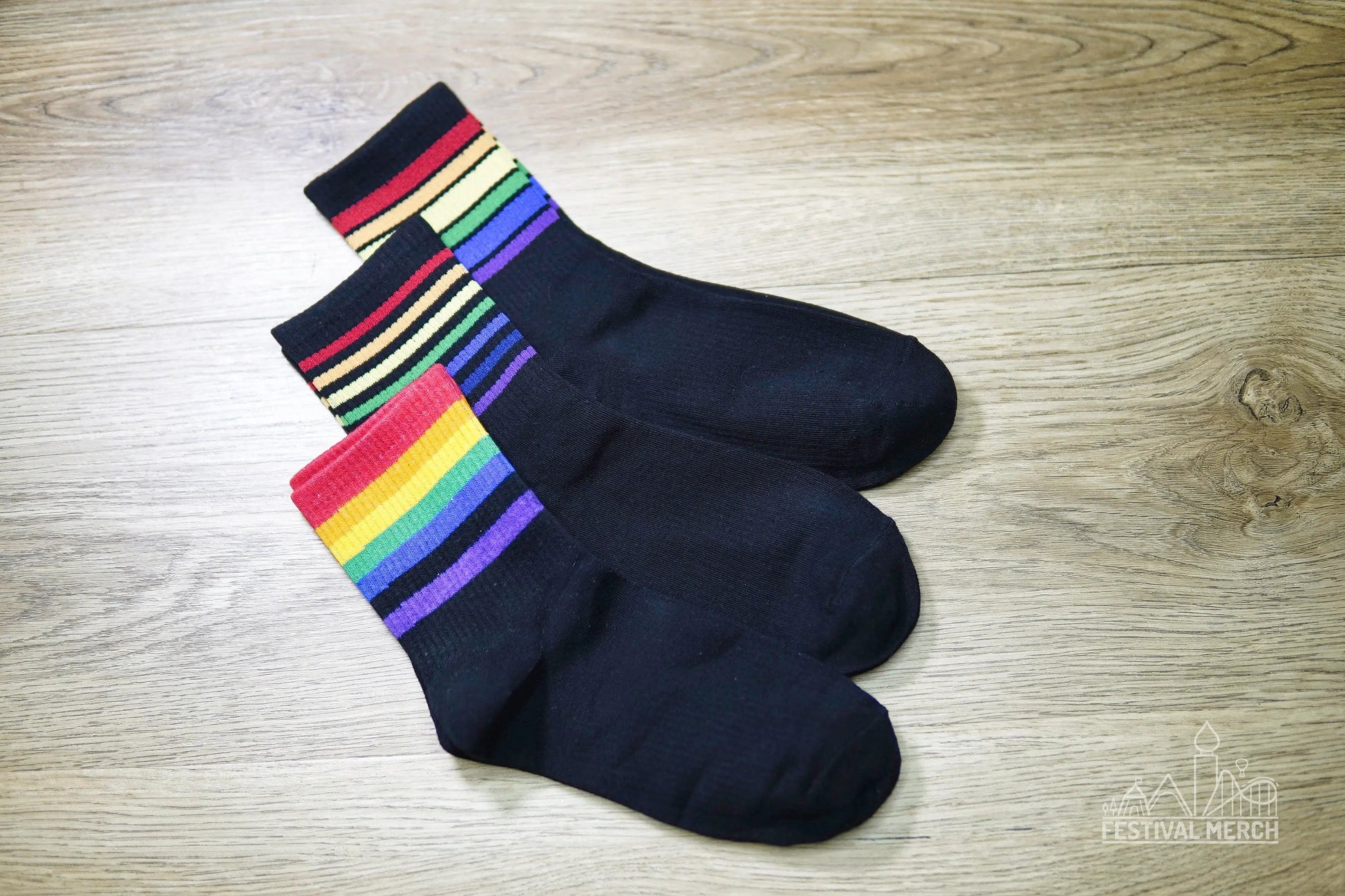 Rainbow Pride Socks - 6 different colours - LGBTQ+ Socks - Unisex 1 Pair - Rainbow Flag Socks for Men and Women