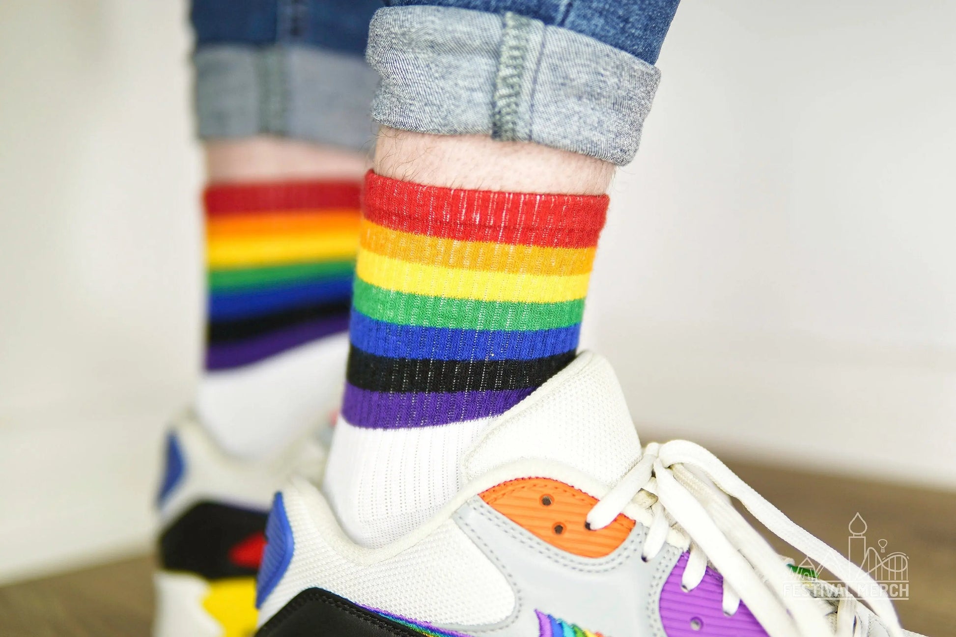 Rainbow Pride Socks - LGBTQ+ Socks - Unisex 1 Pair - Rainbow Flag Socks for Men and Women