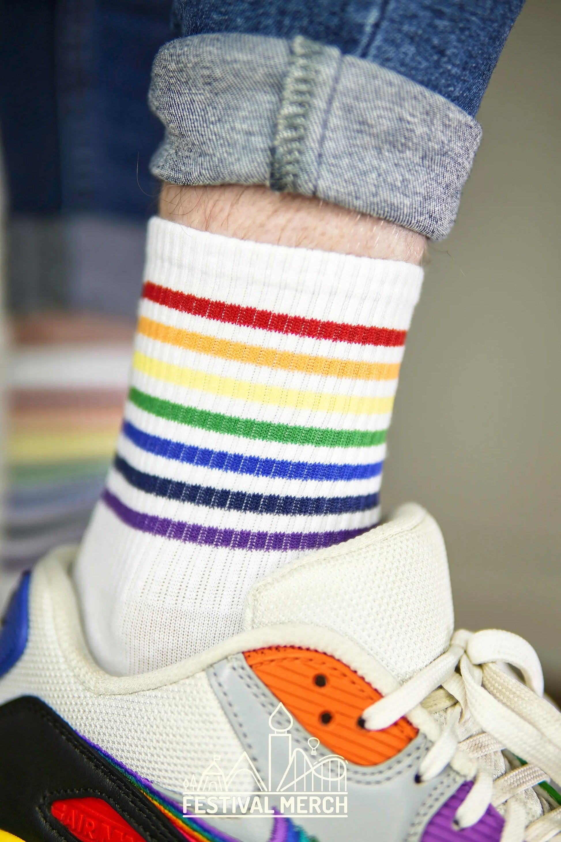 Rainbow Pride Socks - 6 different colours - LGBTQ+ Socks - Unisex 1 Pair - Rainbow Flag Socks for Men and Women