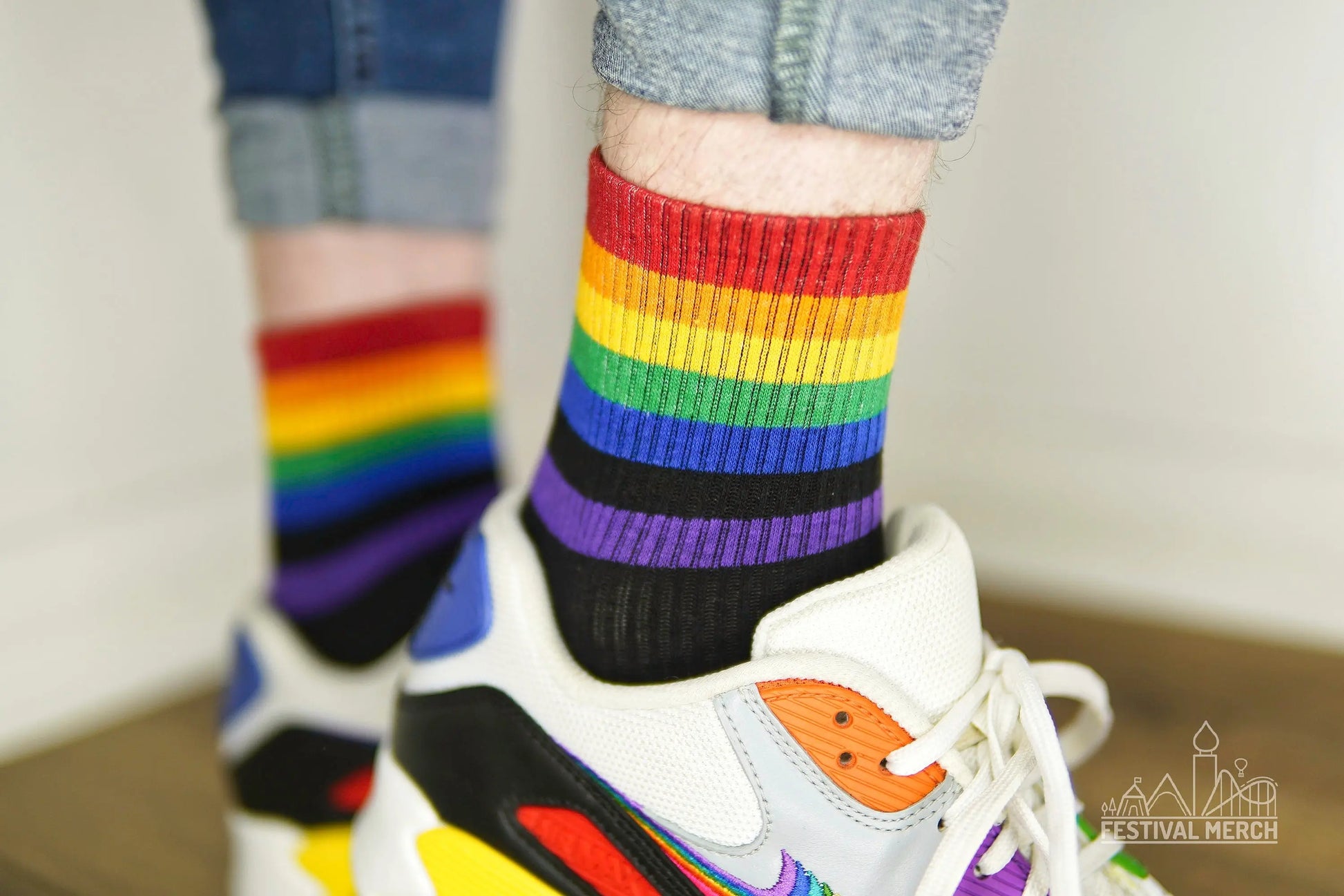 Rainbow Pride Socks - 6 different colours - LGBTQ+ Socks - Unisex 1 Pair - Rainbow Flag Socks for Men and Women