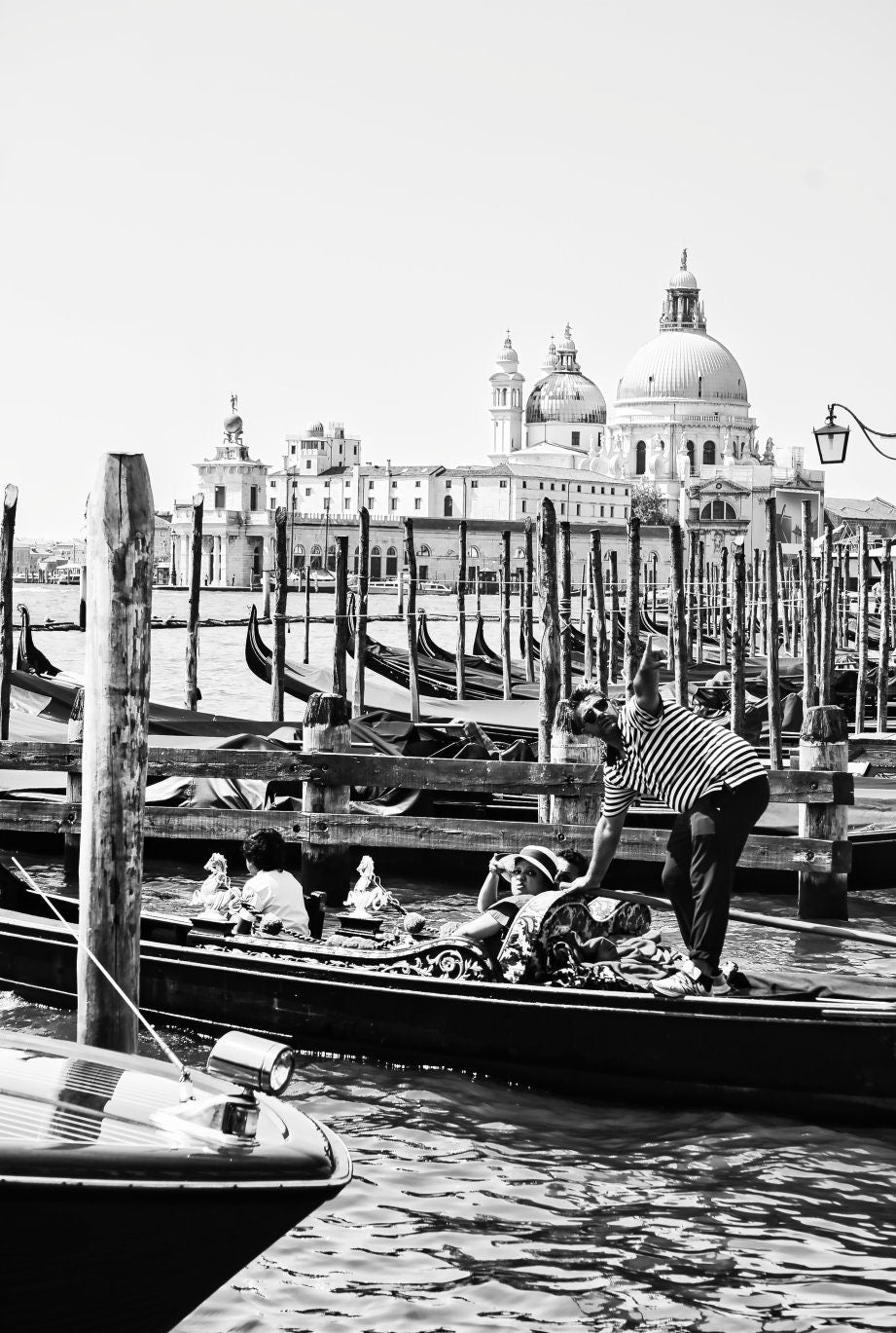 Venice Print Italy Travel Photography Venezia Italia Veneto region - Black and White - office home decor - A4 A3 A2 - Festival Merch