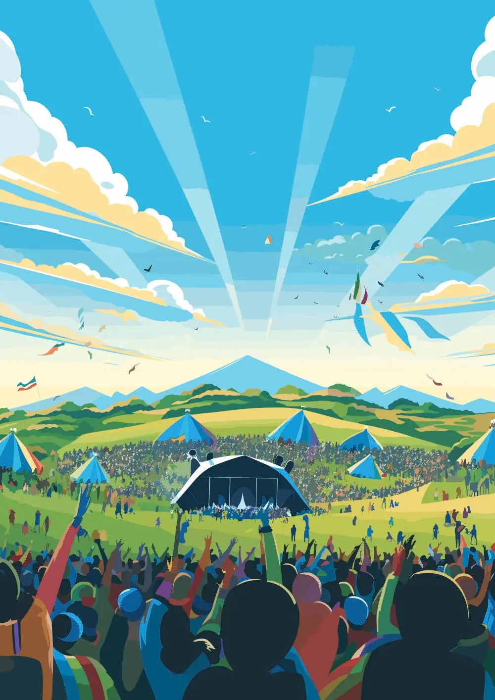 Personalisable Music Festival Print (Unofficial) - A4 A3 A2 - Music Festival Poster - Festival Merch