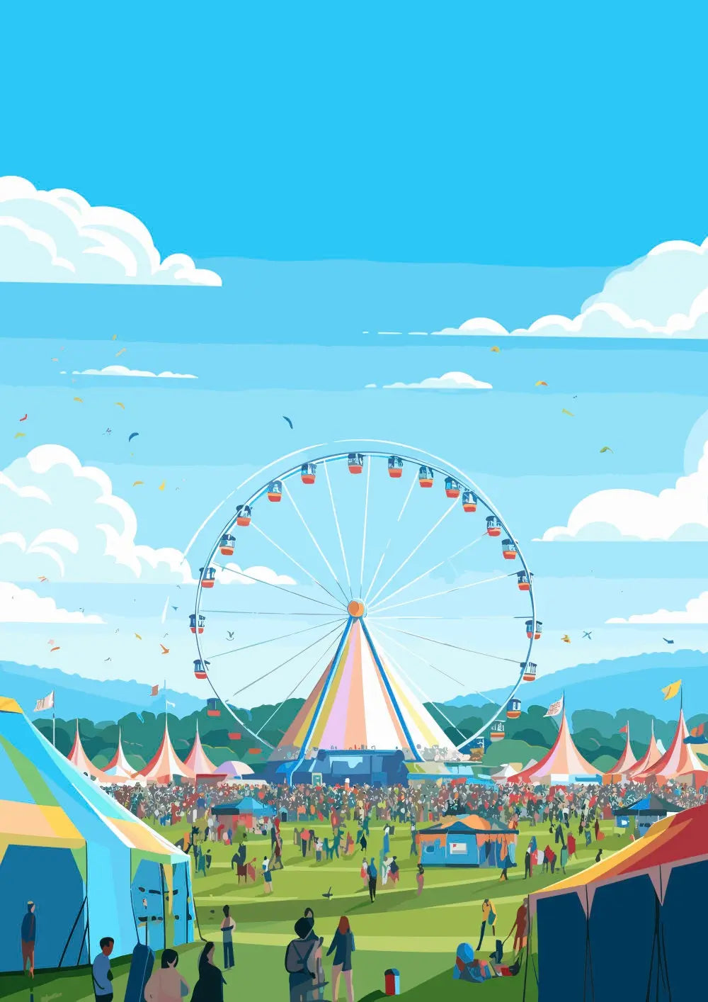 Personalisable Music Festival Print (Unofficial) - A4 A3 A2 - Music Festival Poster - Festival Merch