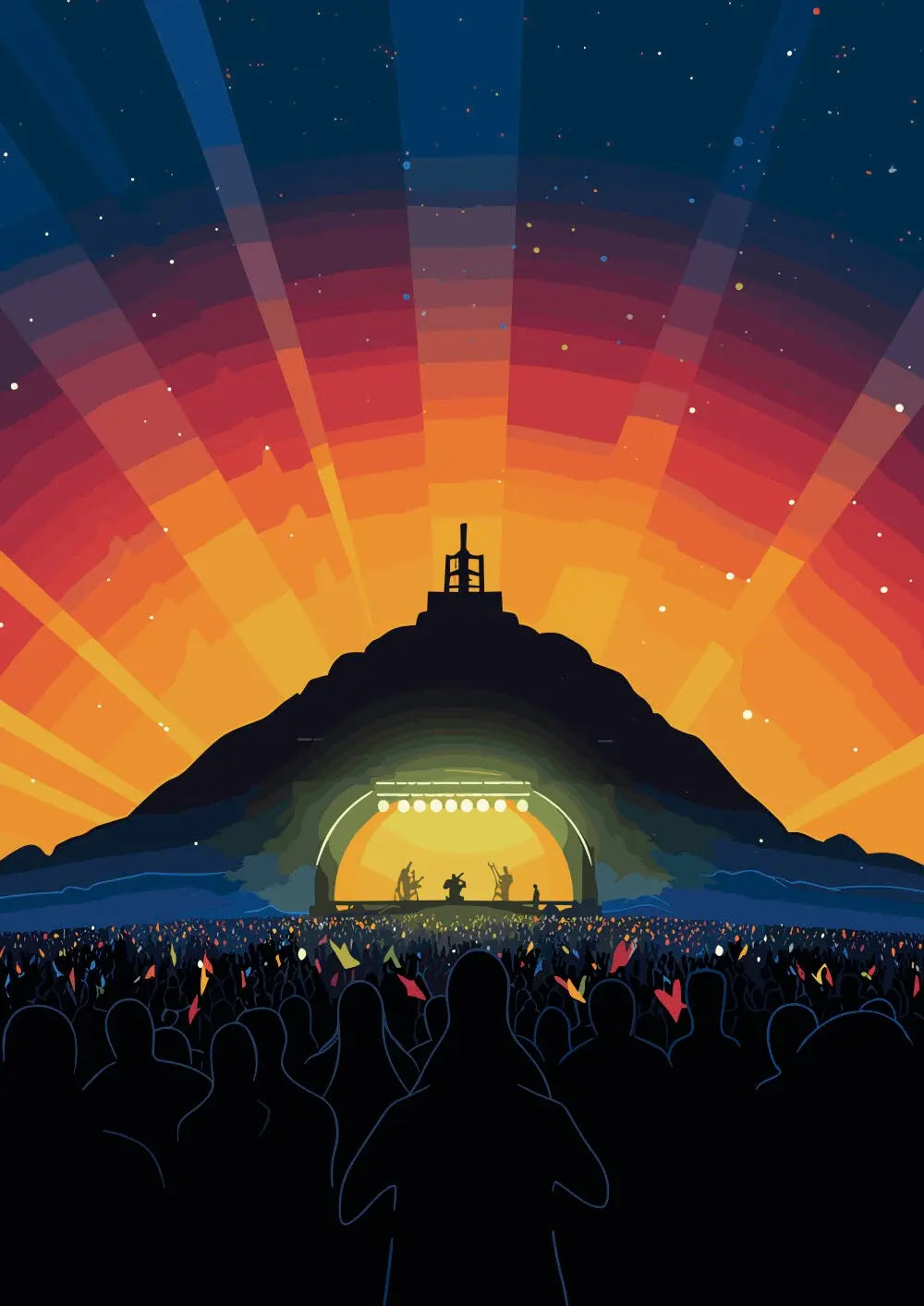 Personalisable Music Festival Print (Unofficial) - A4 A3 A2 - Music Festival Poster - Festival Merch