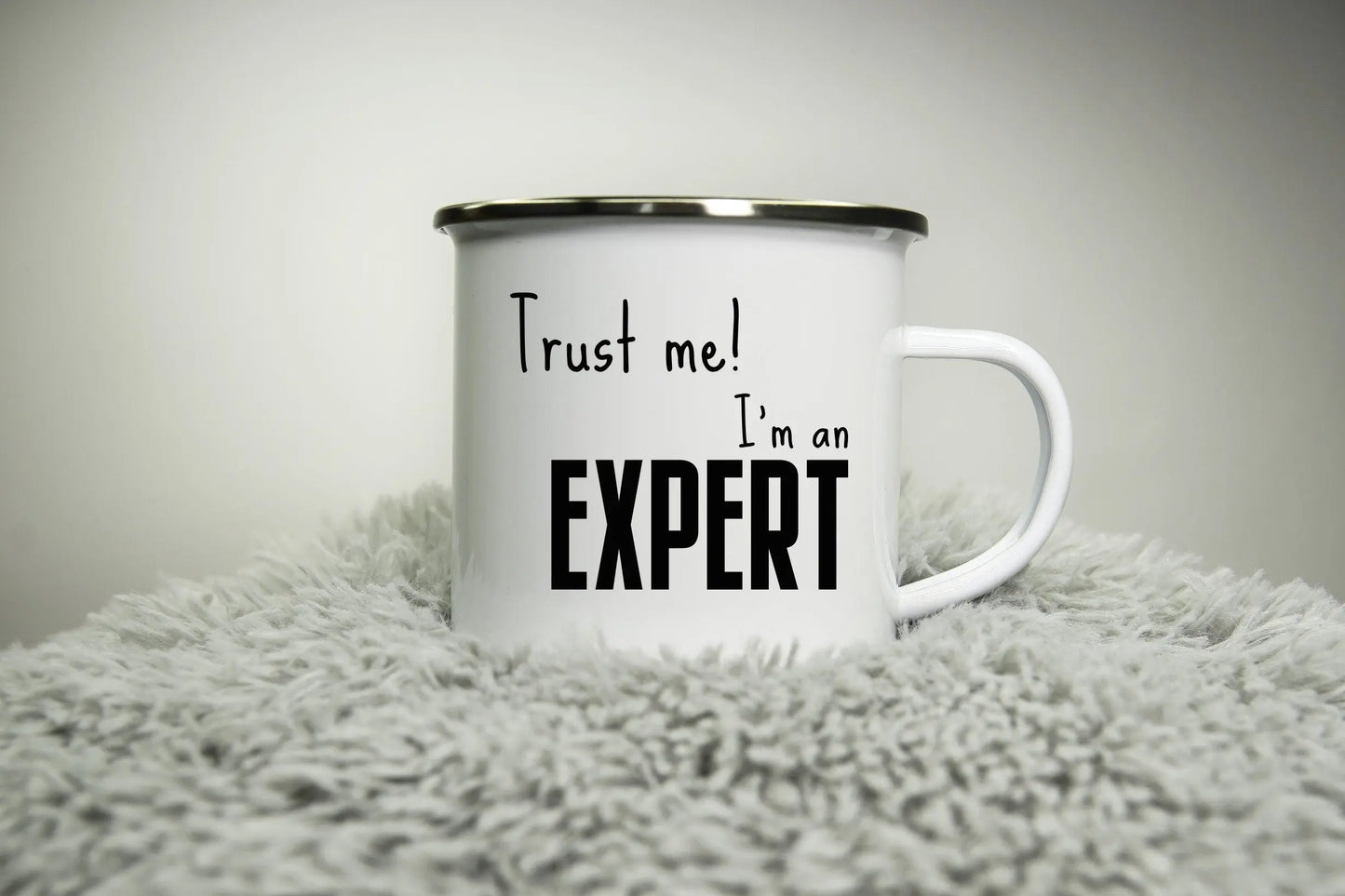 Trust me! I'm an Expert (Personalised) - 12oz Camping Mug - Doctor Engineer Nerd Geek - Funny mug Road trip mug