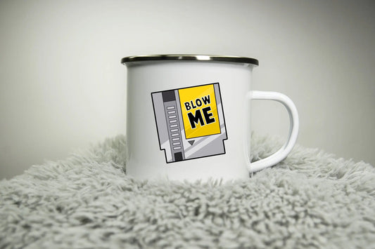 Blow Me - Funny gaming rude mug - 12oz Camping Mug - nerd geek gaming inspired retro console PC gameboy playstation xbox Road trip mug