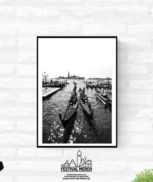 Venice Print Italy Travel Photography Venezia Italia Veneto region - Black and White - office home decor - A4 A3 A2 - Festival Merch